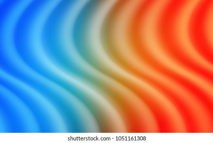 Light Blue, Yellow vector template with lava shapes. Creative illustration in halftone marble style with gradient. The best blurred design for your business.