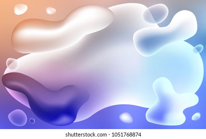 Light Blue, Yellow vector template with liquid shapes. Colorful abstract illustration with gradient lines. Memphis design for your web site.