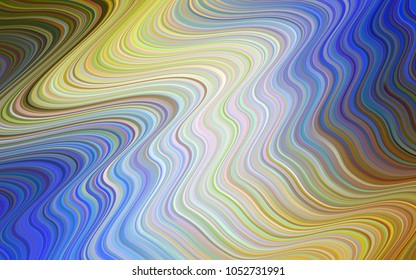 Light Blue, Yellow vector template with bubble shapes. Colorful illustration in abstract memphis style with gradient. Memphis style for your business design.