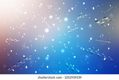 Light Blue, Yellow vector template with carnival confetti. Confetti on blurred abstract background with colorful gradient. The pattern can be used for new year ad, booklets.