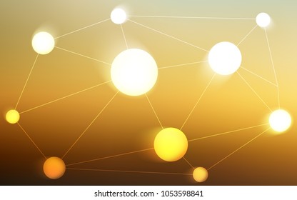 Light Blue, Yellow vector template with circles, triangles. Colorful illustration with circles and lines in futuristic style. Pattern can be used for beautiful websites.