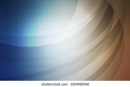 Light Blue, Yellow vector template with bent lines. Modern gradient abstract illustration with bandy lines. The elegant pattern for brand book.