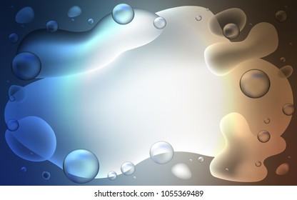 Light Blue, Yellow vector template with liquid shapes. Shining crooked illustration in memphis style. A completely new template for your business design.