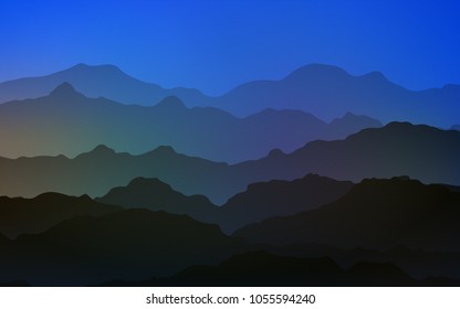 Light Blue, Yellow vector template with abstract circles. Brand-new colored illustration in mountain style with gradient. Pattern for your business design.