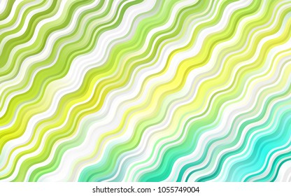 Light Blue, Yellow vector template with bubble shapes. Glitter abstract illustration with wry lines. A completely new template for your business design.
