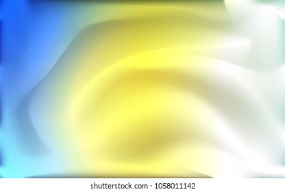Light Blue, Yellow vector template with bent ribbons. Geometric illustration in marble style with gradient.  The best blurred design for your business.