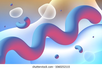 Light Blue, Yellow vector template with bent ribbons. An elegant bright illustration with gradient. A completely new template for your business design.