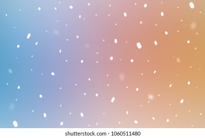 Light Blue, Yellow vector template with ice snowflakes. Glitter abstract illustration with crystals of ice. The template can be used as a new year background.
