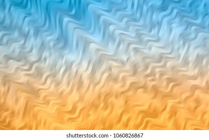 Light Blue, Yellow vector template with lava shapes. Creative geometric illustration in marble style with gradient. Marble style for your business design.