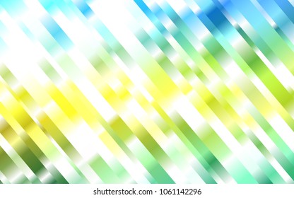Light Blue, Yellow vector template with repeated sticks. Lines on blurred abstract background with gradient. The pattern can be used for busines ad, booklets, leaflets