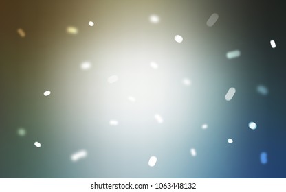 Light Blue, Yellow vector template with ice snowflakes. Modern geometrical abstract illustration with crystals of ice. New year design for your business advert.