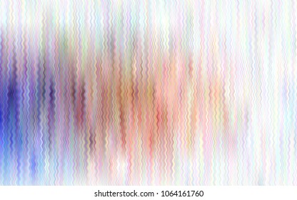 Light Blue, Yellow vector template with bent lines. Shining illustration, which consist of blurred lines, circles. Brand-new design for your ads, poster, banner.