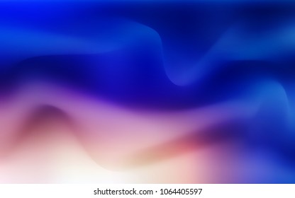 Light Blue, Yellow vector template with bent ribbons. Creative illustration in halftone marble style with gradient. Brand-new design for your ads, poster, banner.