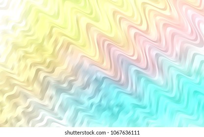 Light Blue, Yellow vector template with lines, ovals. A completely new color illustration in marble style. A new texture for your  ad, booklets, leaflets.