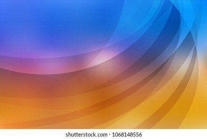 Light Blue, Yellow vector template with bubble shapes. Blurred geometric sample with gradient bubbles.  A completely new template for your business design.