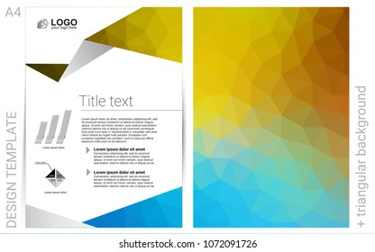 Light Blue, Yellow vector  template for landing pages. Abstract booklet on colored background with gradient. Completely new template for your brand book.