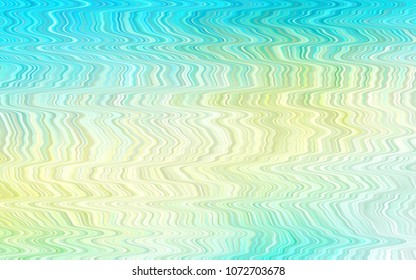 Light Blue, Yellow vector template with liquid shapes. Shining illustration, which consist of blurred lines, circles. Marble design for your web site.
