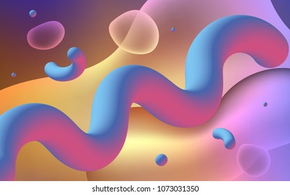 Light Blue, Yellow vector template with bubble shapes. A vague circumflex abstract illustration with gradient. New composition for your brand book.