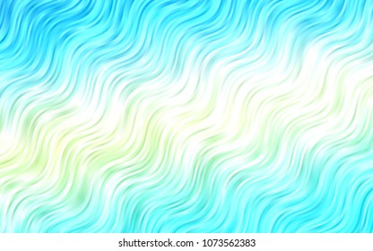 Light Blue, Yellow vector template with bent ribbons. A completely new color illustration in marble style. A new texture for your  ad, booklets, leaflets.