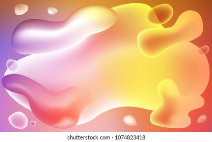 Light Blue, Yellow vector template with lines, ovals. A vague circumflex abstract illustration with gradient. A new texture for your  ad, booklets, leaflets.