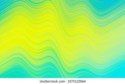 Light Blue, Yellow vector template with bent lines. Colorful illustration in abstract marble style with gradient. The template for cell phone backgrounds.