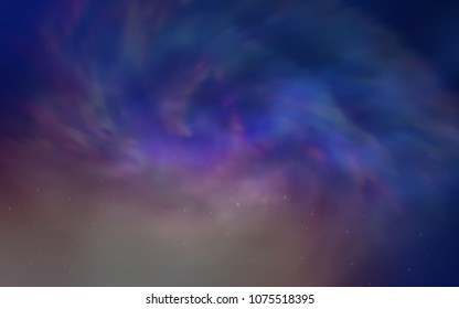 Light Blue, Yellow vector template with space stars. Glitter abstract illustration with colorful cosmic stars. Pattern for futuristic ad, booklets.