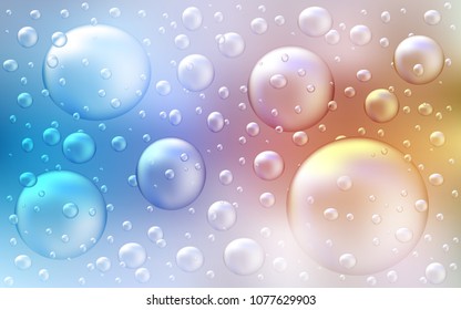 Light Blue, Yellow vector template with circles. Abstract illustration with colored bubbles in nature style. Completely new template for your brand book.