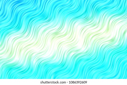Light Blue, Yellow vector template with bent lines. Shining crooked illustration in marble style. Pattern for your business design.