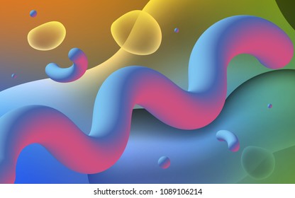 Light Blue, Yellow vector template with lava shapes. A vague circumflex abstract illustration with gradient. Pattern for your business design.