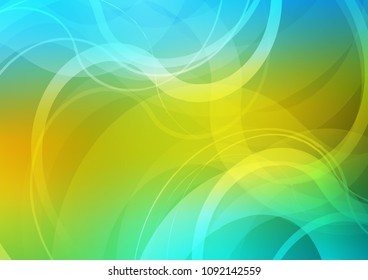 Light Blue, Yellow vector template with bubble shapes. Shining illustration, which consist of blurred lines, circles. Marble style for your business design.
