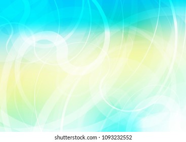 Light Blue, Yellow vector template with liquid shapes. A sample with blurred bubble shapes. Marble style for your business design.