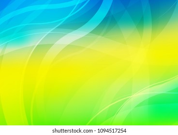 Light Blue, Yellow vector template with liquid shapes. Colorful illustration in abstract marble style with gradient. Brand new design for your ads, poster, banner.