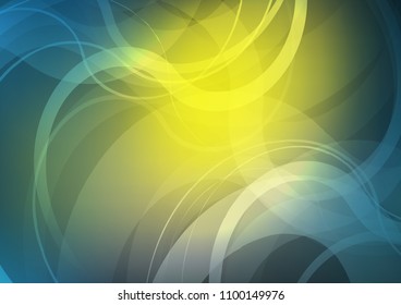 Light Blue, Yellow vector template with bubble shapes. Creative geometric illustration in marble style with gradient. A new texture for your  ad, booklets, leaflets.