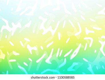 Light Blue, Yellow vector template with lava shapes. Brand new colored illustration in marble style with gradient. Marble style for your business design.