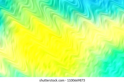 Light Blue, Yellow vector template with lava shapes. Geometric illustration in marble style with gradient.  Marble design for your web site.