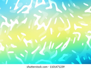 Light Blue, Yellow vector template with bubble shapes. Brand new colored illustration in marble style with gradient. A new texture for your  ad, booklets, leaflets.