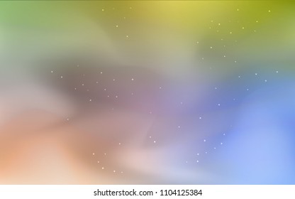 Light Blue, Yellow vector template with space stars. Shining colored illustration with bright astronomical stars. Smart design for your business advert.