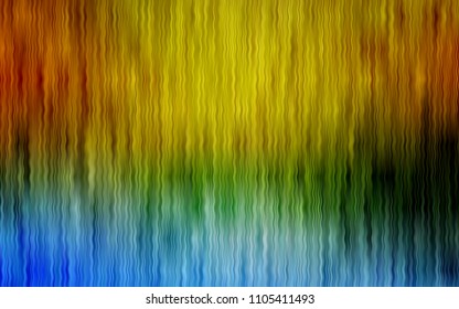 Light Blue, Yellow vector template with bent ribbons. A vague circumflex abstract illustration with gradient. A completely new memphis design for your business.