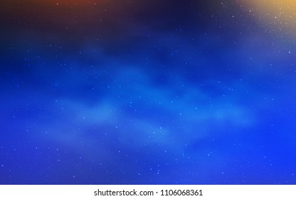 Light Blue, Yellow vector template with space stars. Modern abstract illustration with Big Dipper stars. Template for cosmic backgrounds.