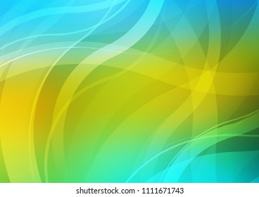 Light Blue, Yellow vector template with bent lines. Geometric illustration in marble style with gradient.  A completely new template for your business design.