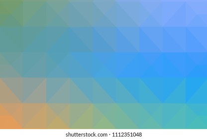 Light Blue, Yellow vector template with gradient triangles. Shining colorful illustration with triangles. The template for cell phone's backgrounds.