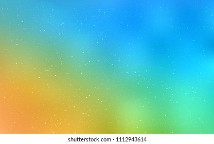 Light Blue, Yellow vector template with space stars. Shining colored illustration with bright astronomical stars. Pattern for astronomy websites.