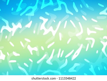 Light Blue, Yellow vector template with bent lines. Geometric illustration in marble style with gradient.  A completely new template for your business design.