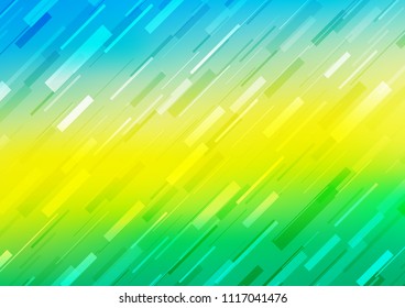 Light Blue, Yellow vector template with repeated sticks. Glitter abstract illustration with colored sticks. Best design for your ad, poster, banner.