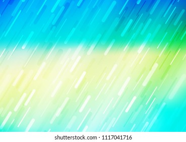 Light Blue, Yellow vector template with repeated sticks. Shining colored illustration with narrow lines. The pattern can be used for websites.