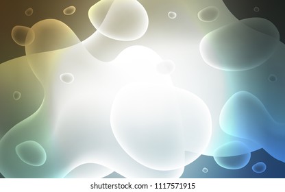 Light Blue, Yellow vector template with lines, ovals. Shining crooked illustration in memphis style. The best blurred design for your business.