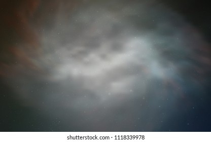 Light Blue, Yellow vector template with space stars. Glitter abstract illustration with colorful cosmic stars. Pattern for futuristic ad, booklets.