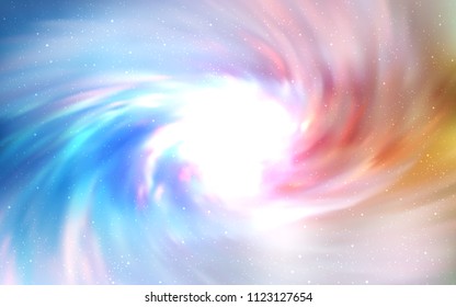Light Blue, Yellow vector template with space stars. Modern abstract illustration with Big Dipper stars. Pattern for futuristic ad, booklets.