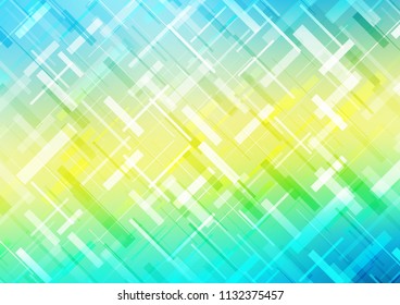 Light Blue, Yellow vector template with repeated sticks. Decorative shining illustration with lines on abstract template. The pattern can be used as ads, poster, banner for commercial.