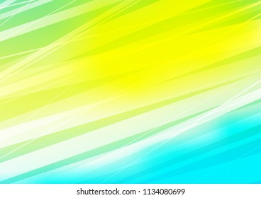 Light Blue, Yellow vector template with repeated diagonal lines. Decorative shining illustration with lines on abstract template. The template can be used as a background.